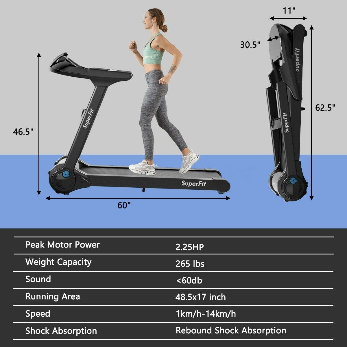 Folding Bluetooth Treadmill